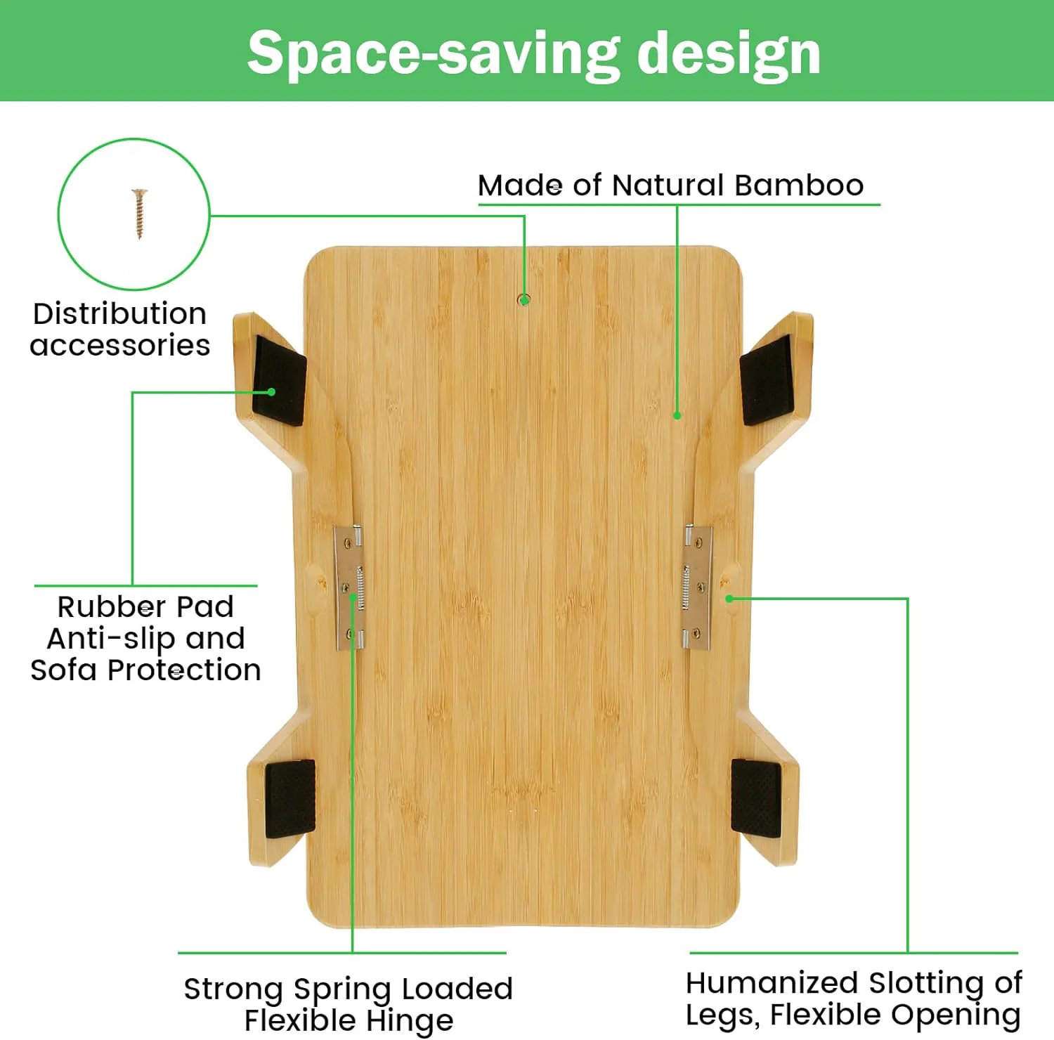 DS BS Bamboo Sofa Arm Tray Table - Image 7