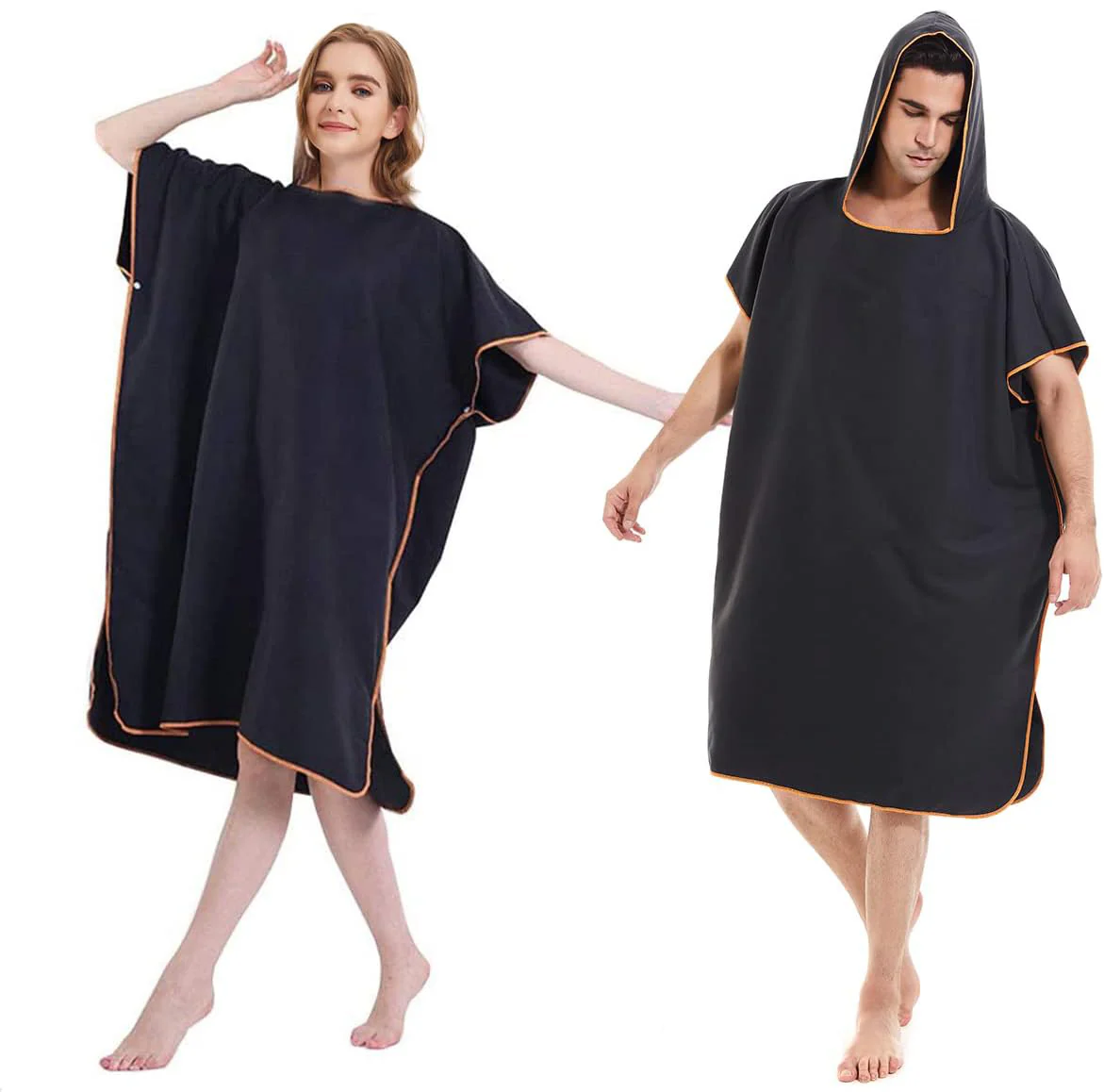 DS BS Changing Robe Towel with Hood - Black - Image 5