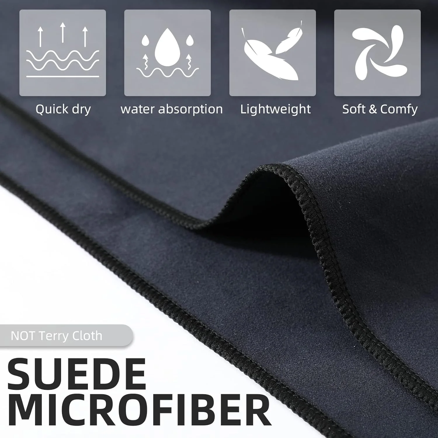 DS BS Changing Robe Towel with Hood - Black - Image 6