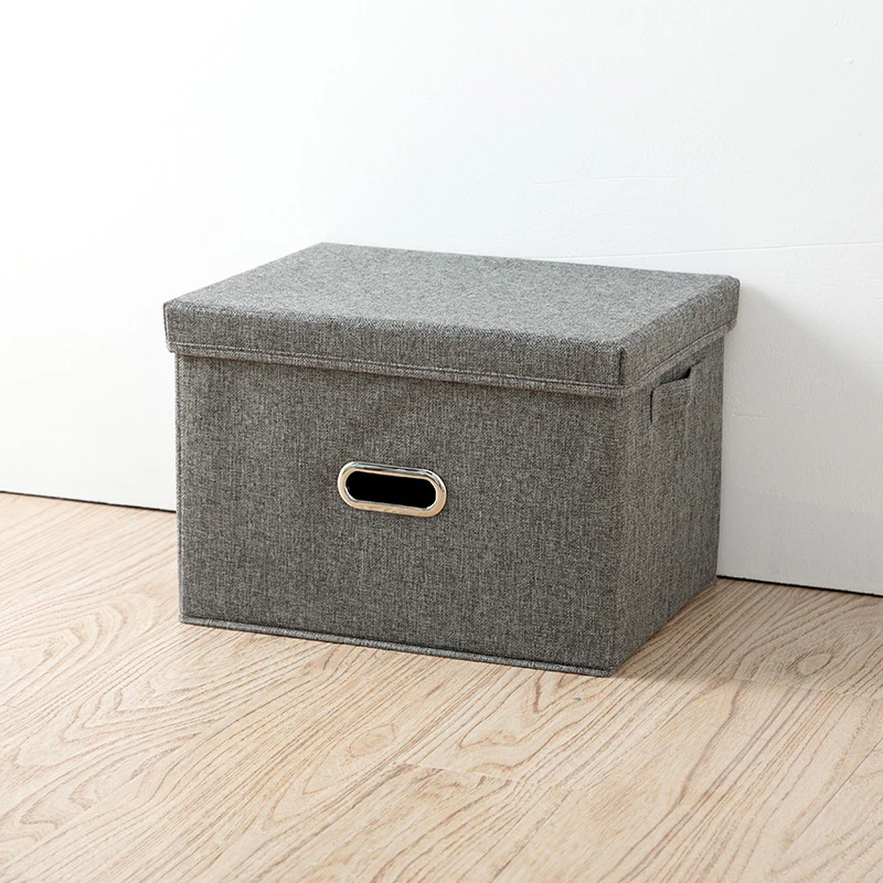 DS BS Collapsible Storage Bins with Lids and Handles-L