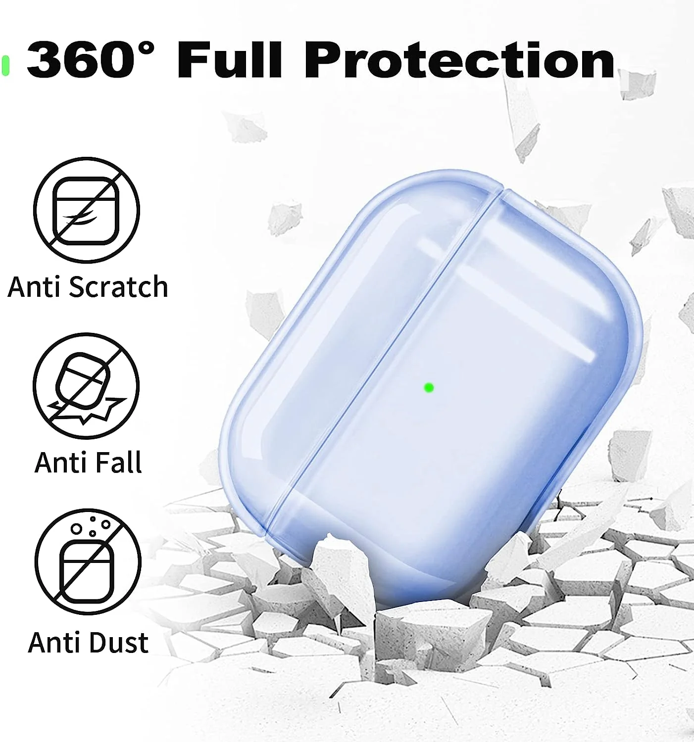 DS BS Compatible Airpods Pro2 Case-Clear Blue - Image 5
