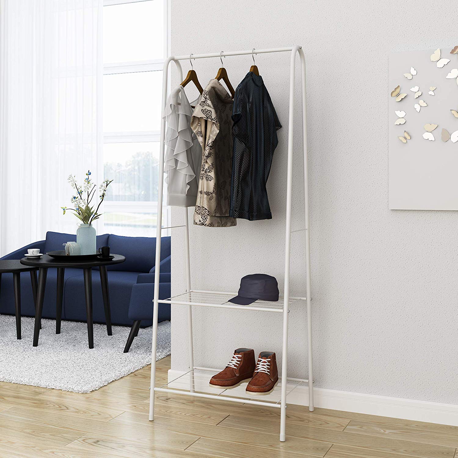 DS BS Entryway Clothes Rack Storage with Shelf - Image 5