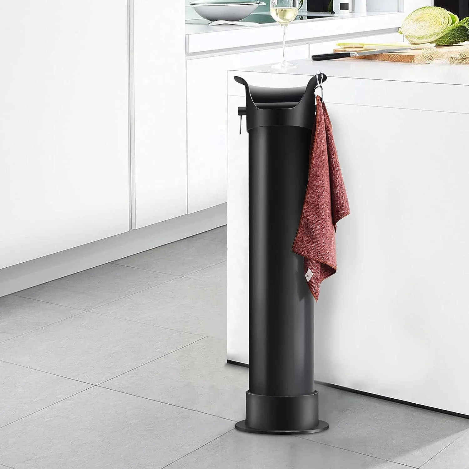 DS BS Floor Standing Knockbox Coffee Grind Collection Dump Bin - Image 2