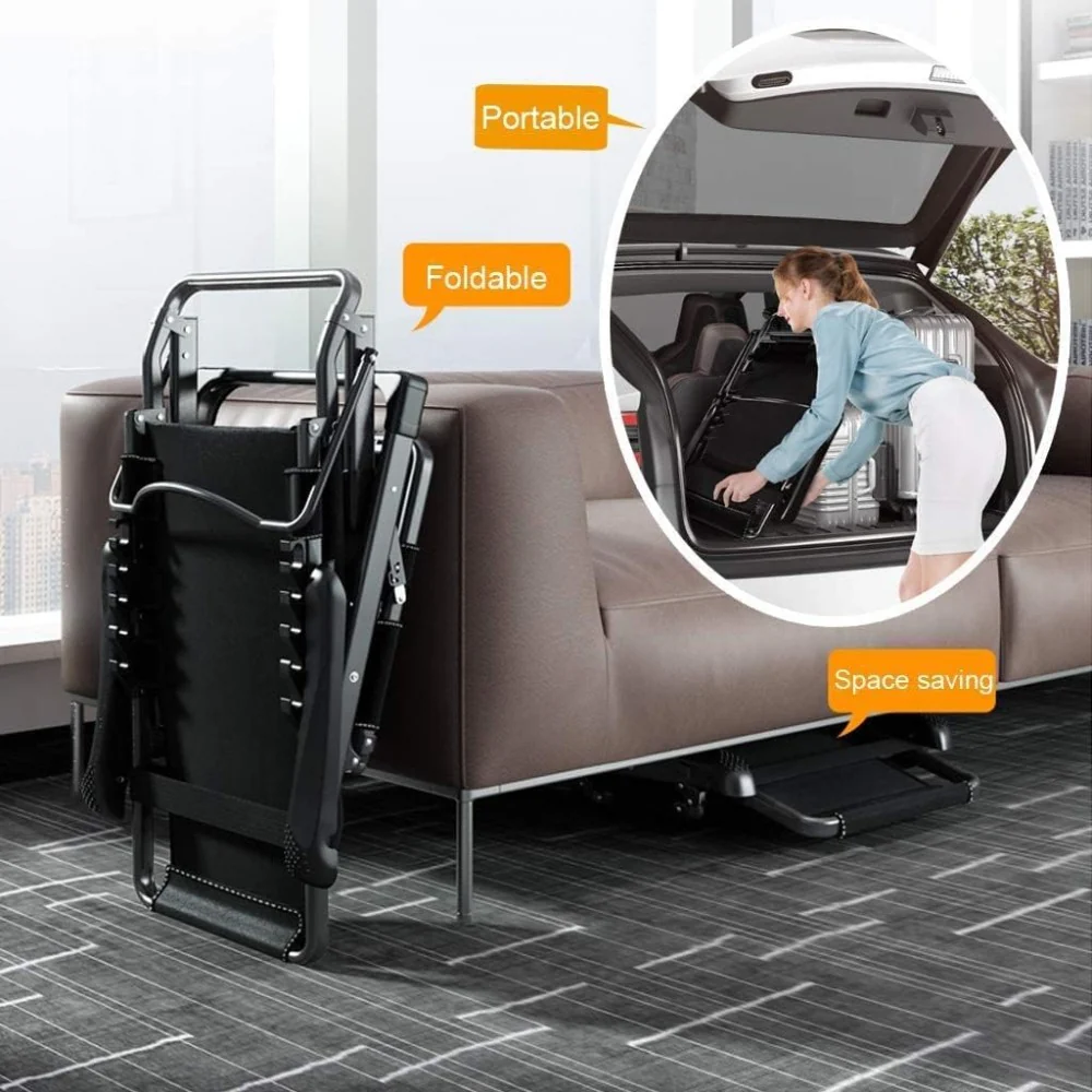 DS BS Foldable Reclining Lounge Chair with Pillow - Image 2