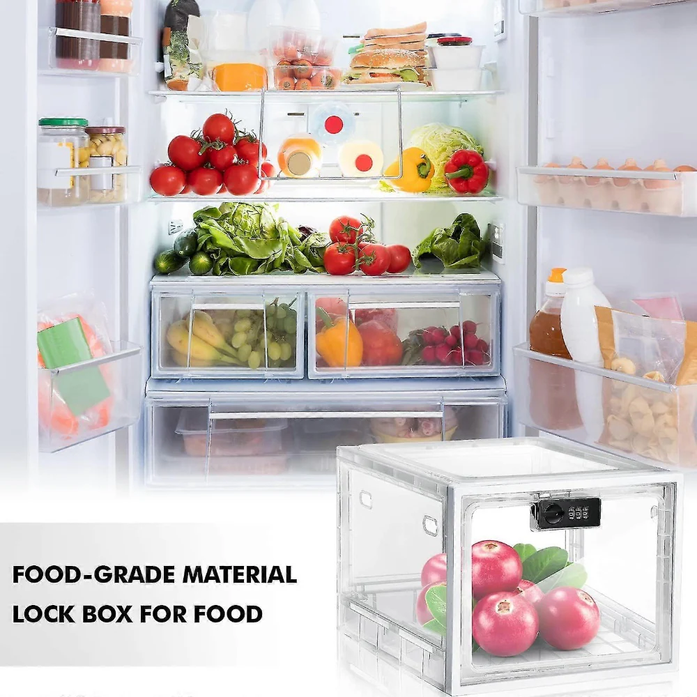 DS BS Fridge Lock Box Snack Storage Organizer with Combination Code - Image 7
