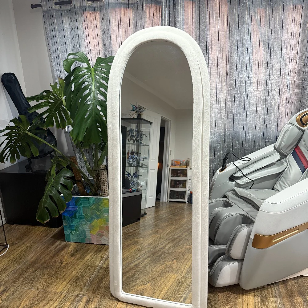 DS BS Full Length Mirror with Plush Fabric Trim -160x60cm - Image 7