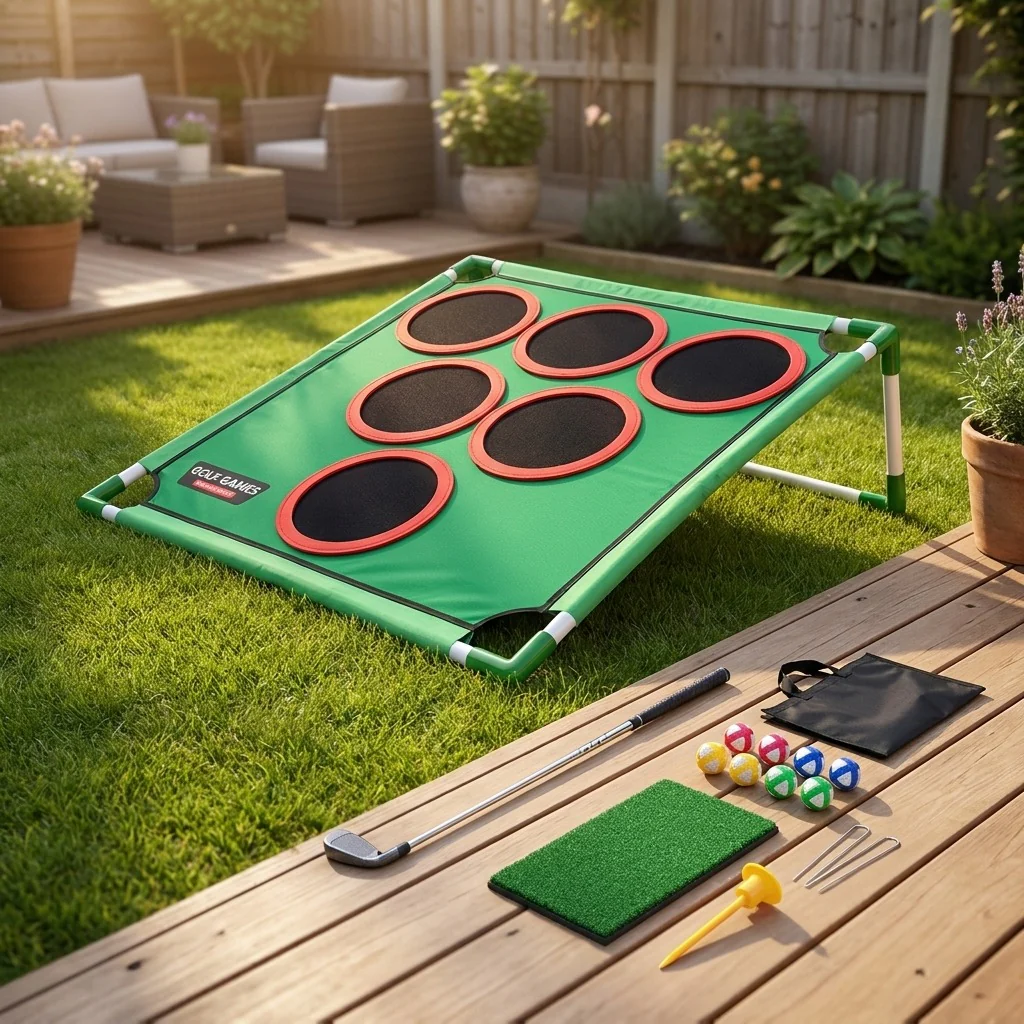 DS BS Golf Game Target Hitting Mat Play Set - Portable - Image 5