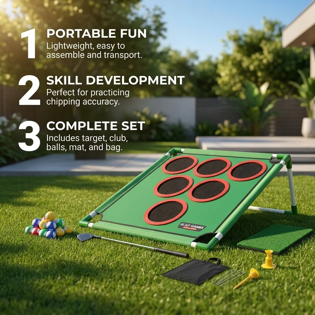 DS BS Golf Game Target Hitting Mat Play Set - Portable - Image 8
