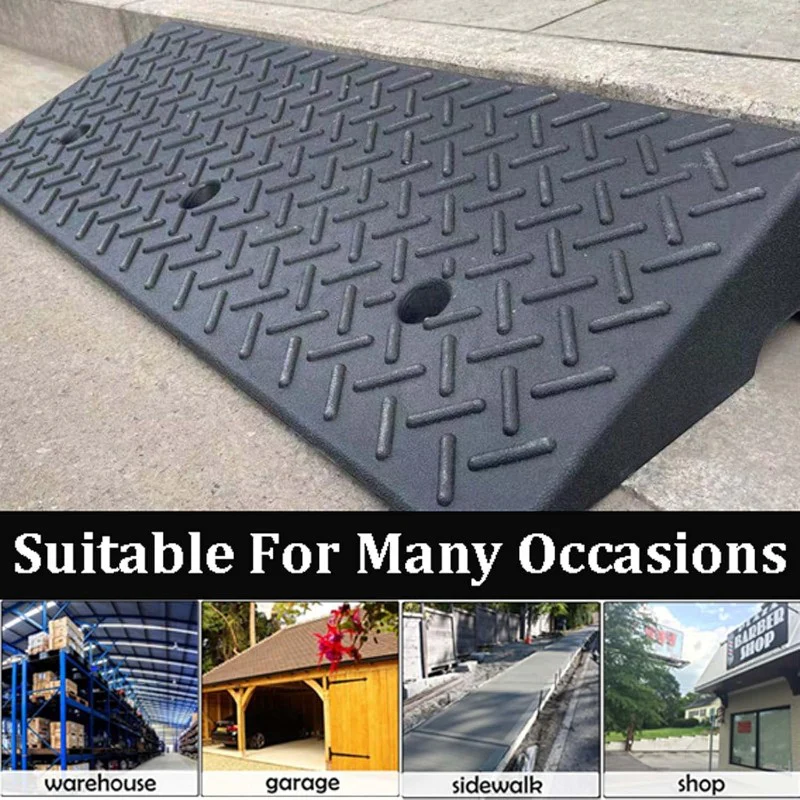 DS BS Heavy Duty Rubber Curb Ramp 100x30cm - Black - Image 8