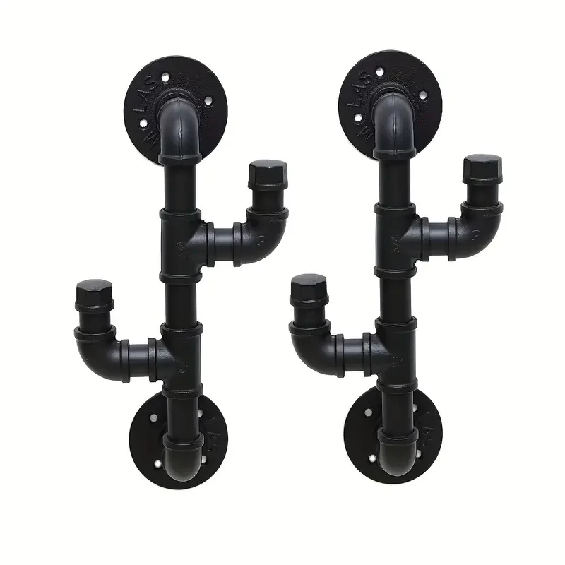DS BS Industrial Pipe Clothes Holder Hanger-2 Hook - Image 4