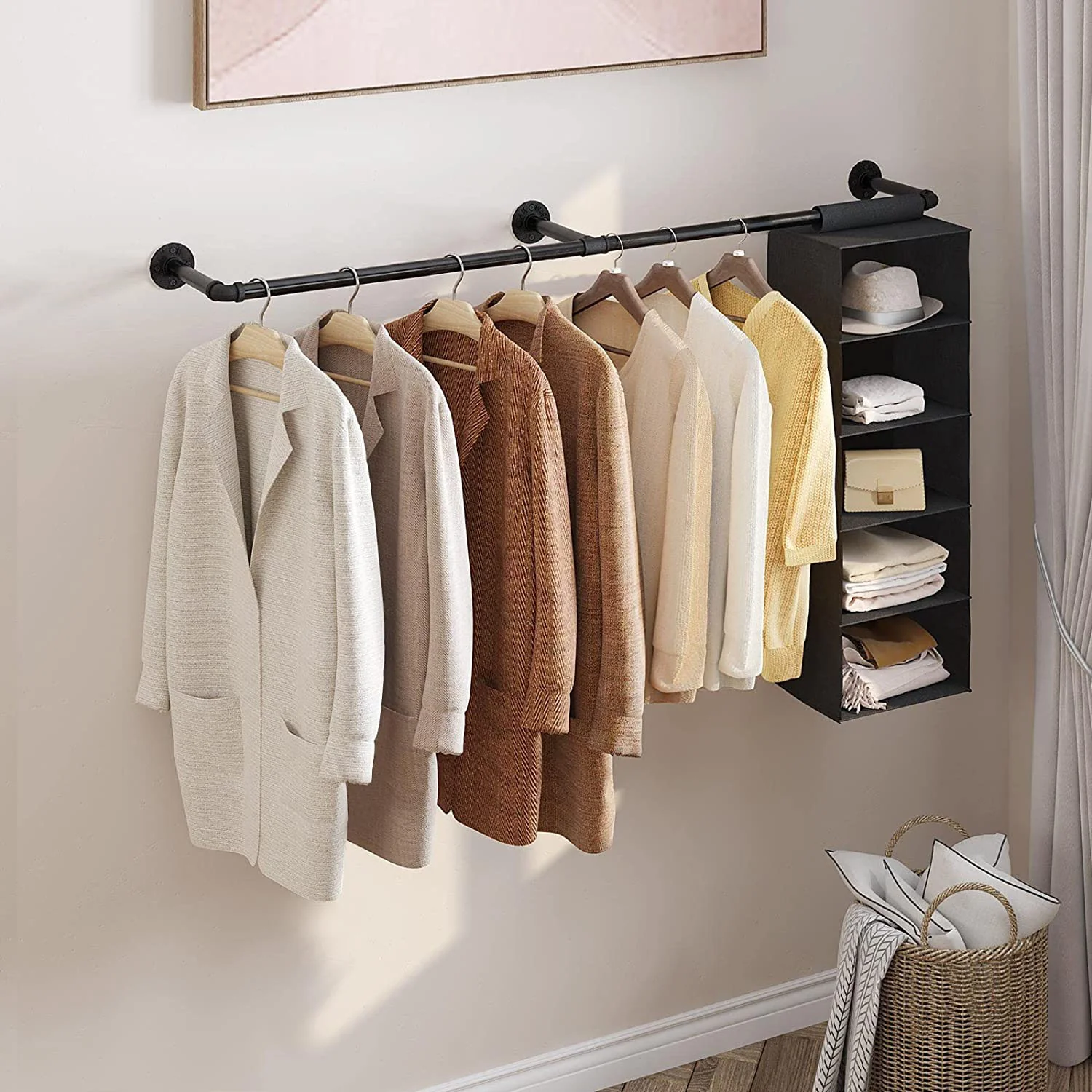 DS BS Industrial Pipe Clothes Rack-170CM - Image 7