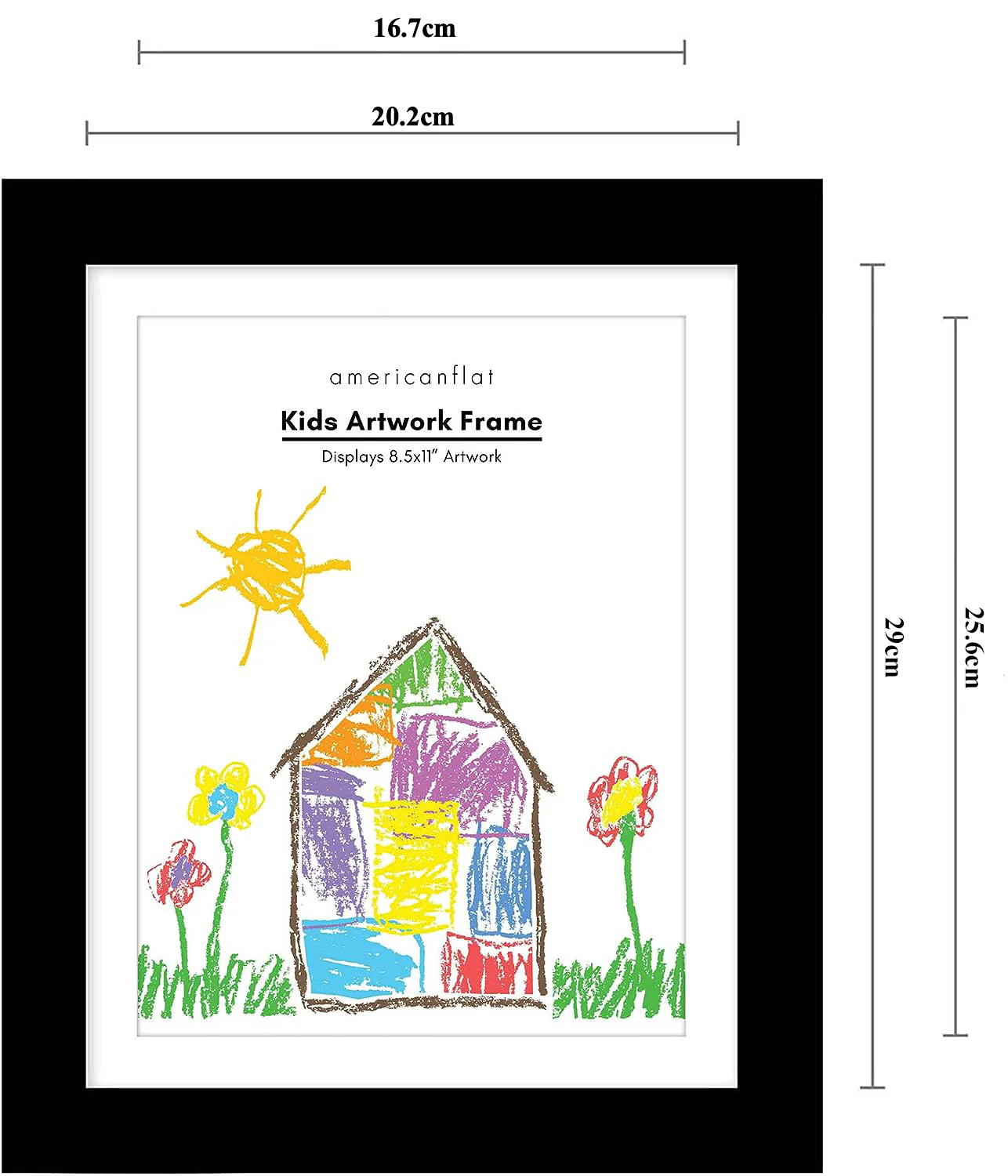 DS BS Kids Artwork Picture Frame 34x25CM-Black - Image 6