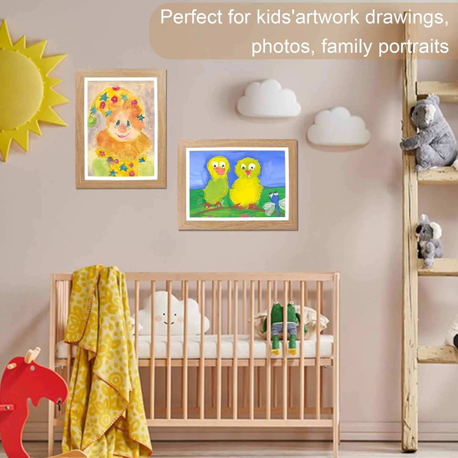 DS BS Kids Artwork Picture Frame 34x25CM-Wood - Image 3