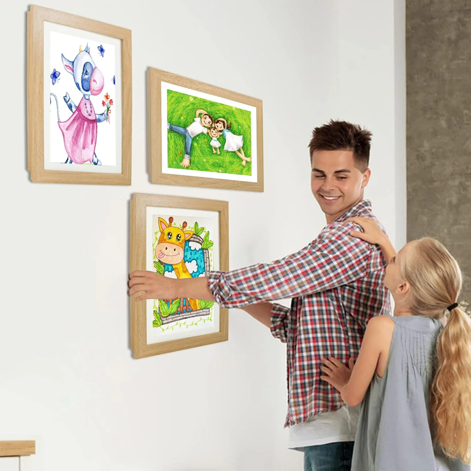 DS BS Kids Artwork Picture Frame 34x25CM-Wood - Image 6