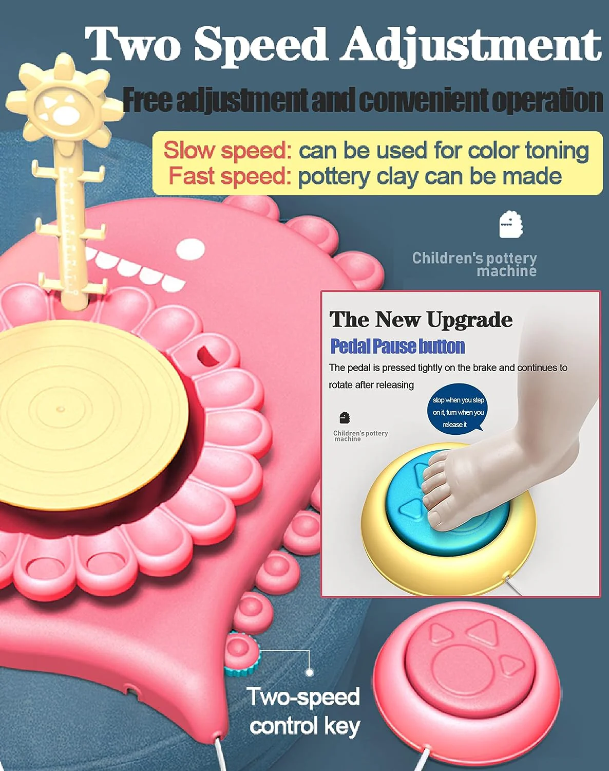 DS BS Kids Pottery Wheel Kit-Pink - Image 4