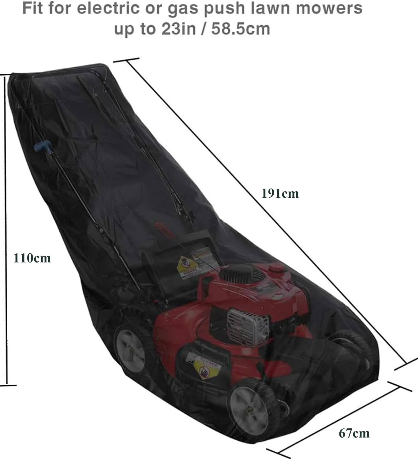 DS BS Lawn Mower Cover 191×110×67CM - Image 2