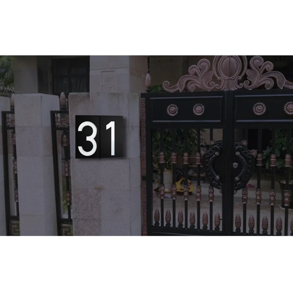 DS BS LED Outdoor Solar House Number Light Sign 2 - Image 5