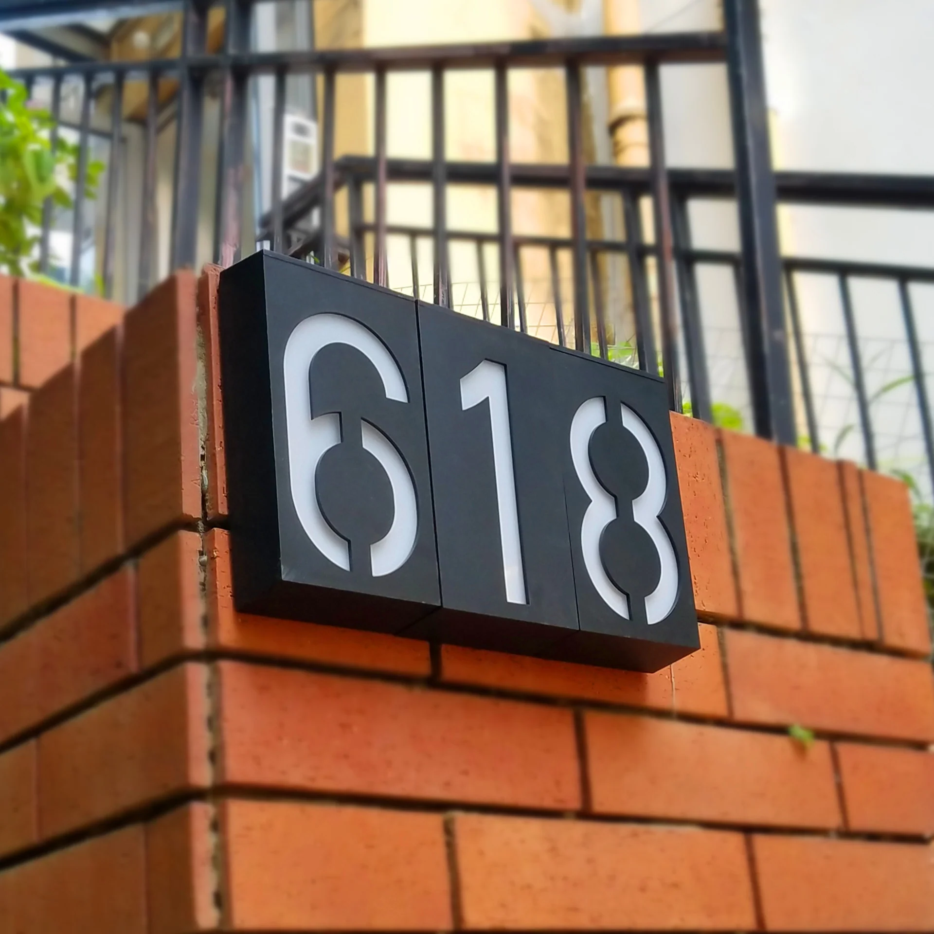 DS BS LED Outdoor Solar House Number Light Sign 9 - Image 3