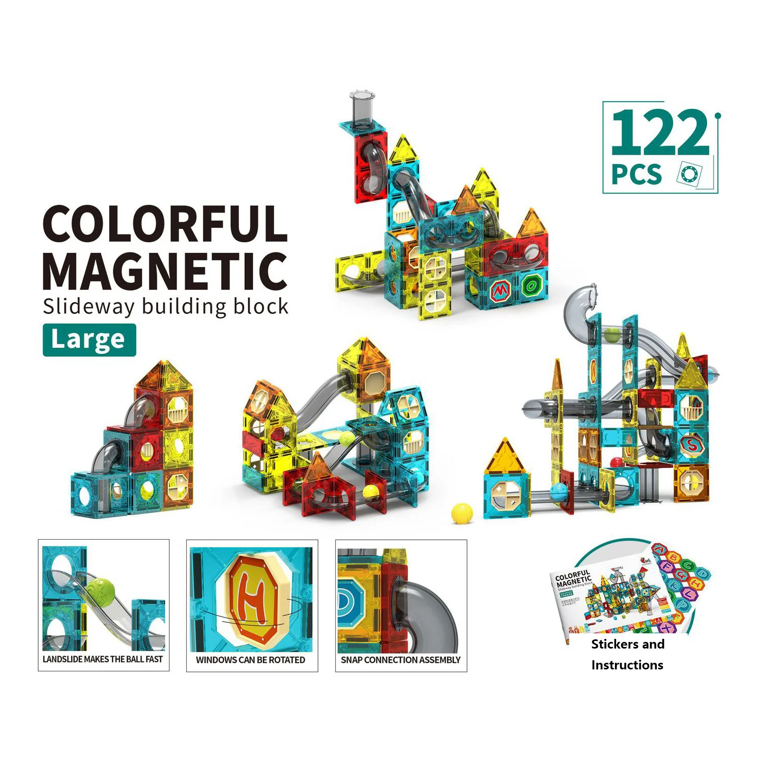DS BS Magnetic Building Blocks Educational STEM Toys-56PCS - Image 3