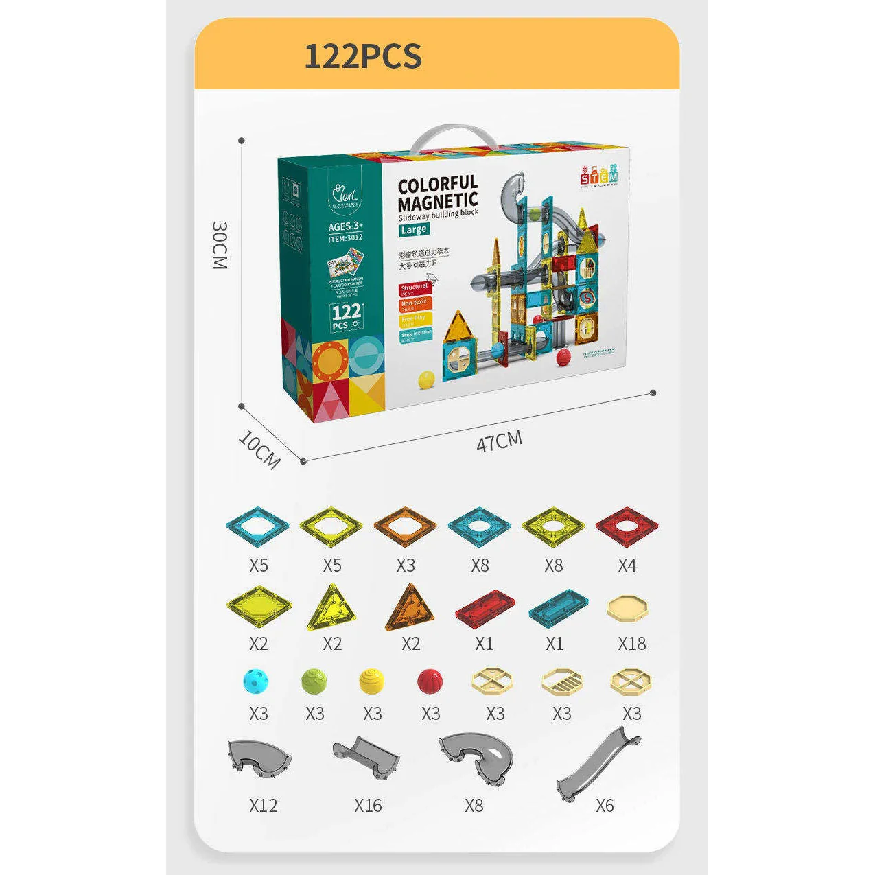 DS BS Magnetic Building Blocks Educational STEM Toys-56PCS - Image 4