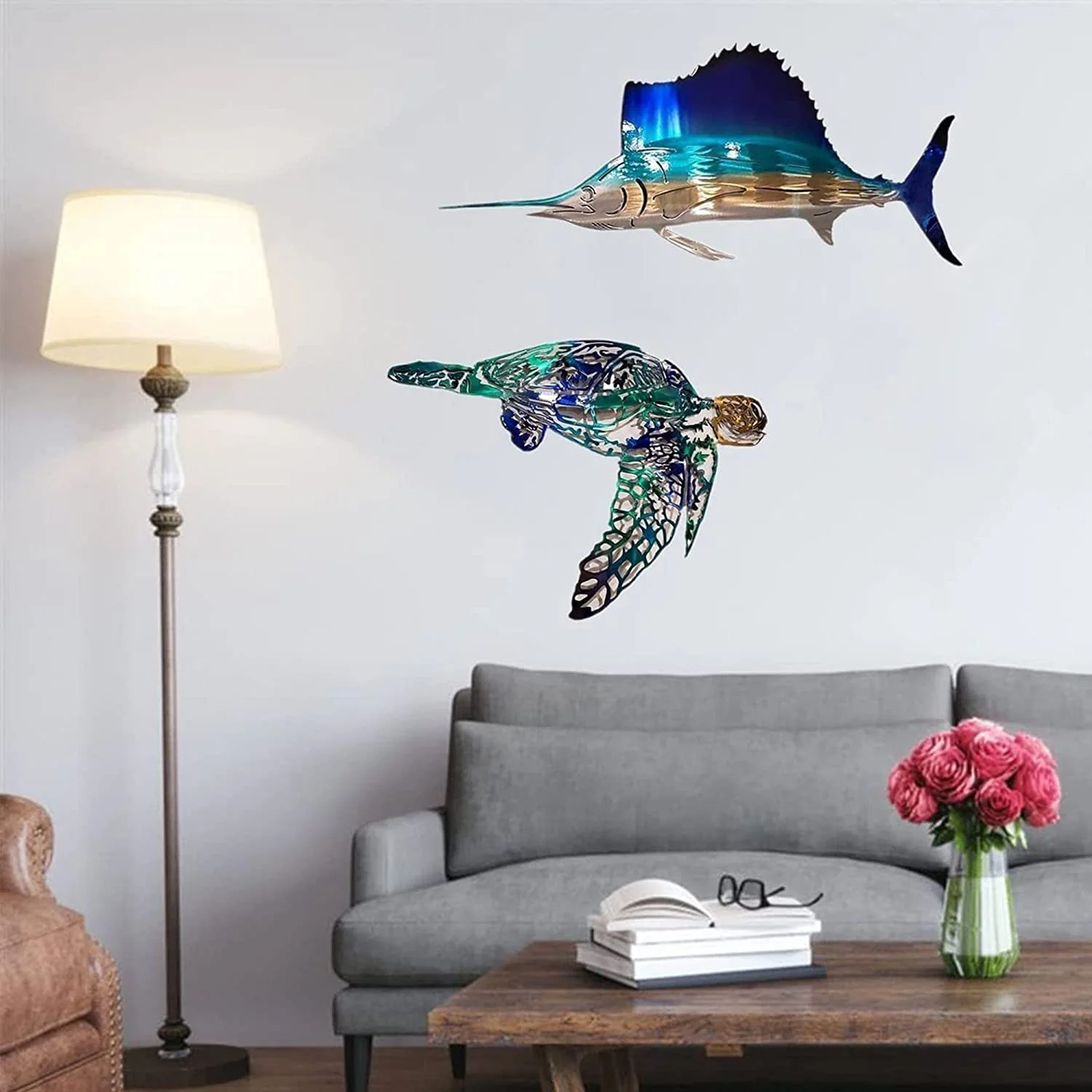 DS BS Marine Life Metal Wall Art Décor-Sea Turtle - Image 2