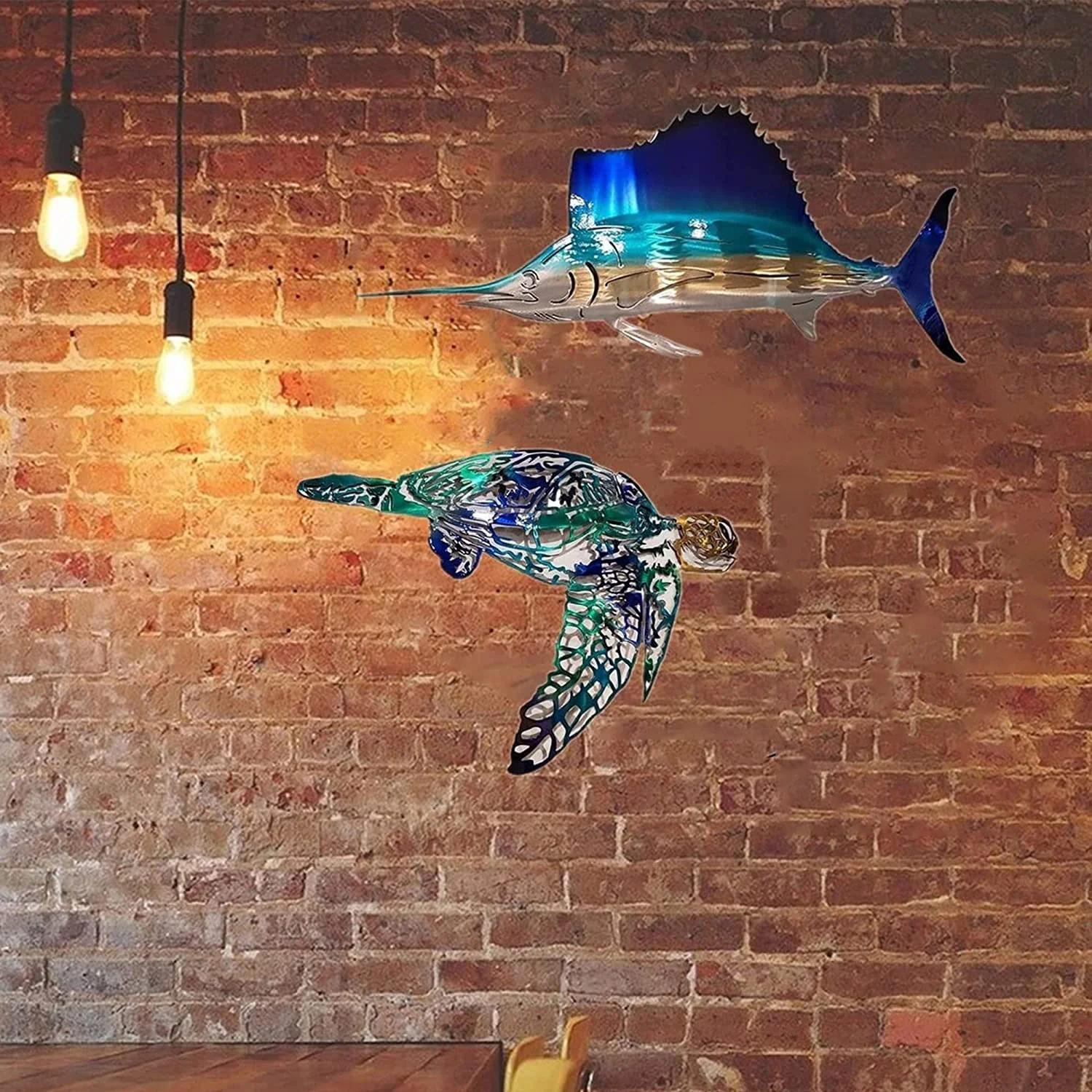 DS BS Marine Life Metal Wall Art Décor-Sea Turtle - Image 3