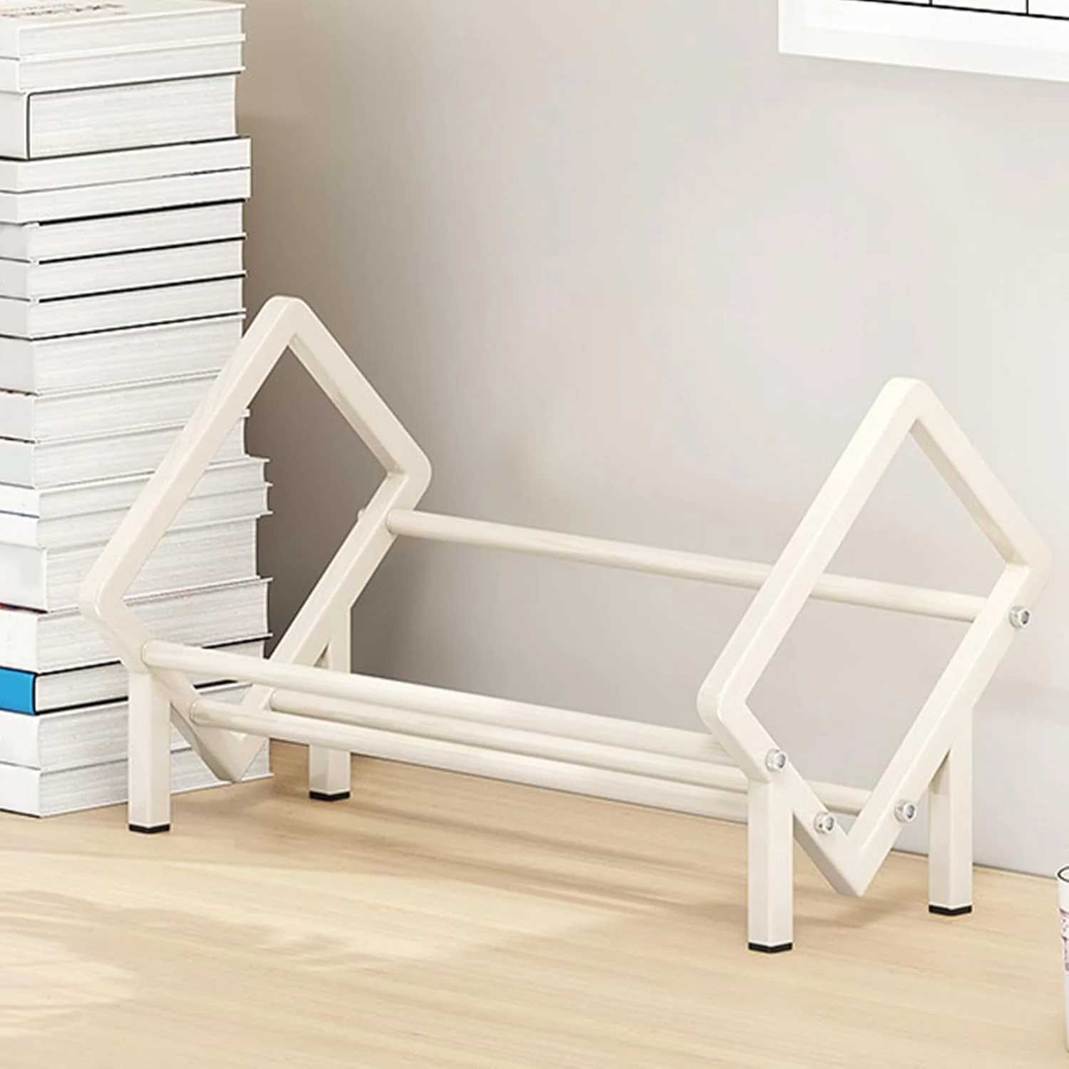 DS BS Metal Storage Rack Desktop Organizer - White - Image 3