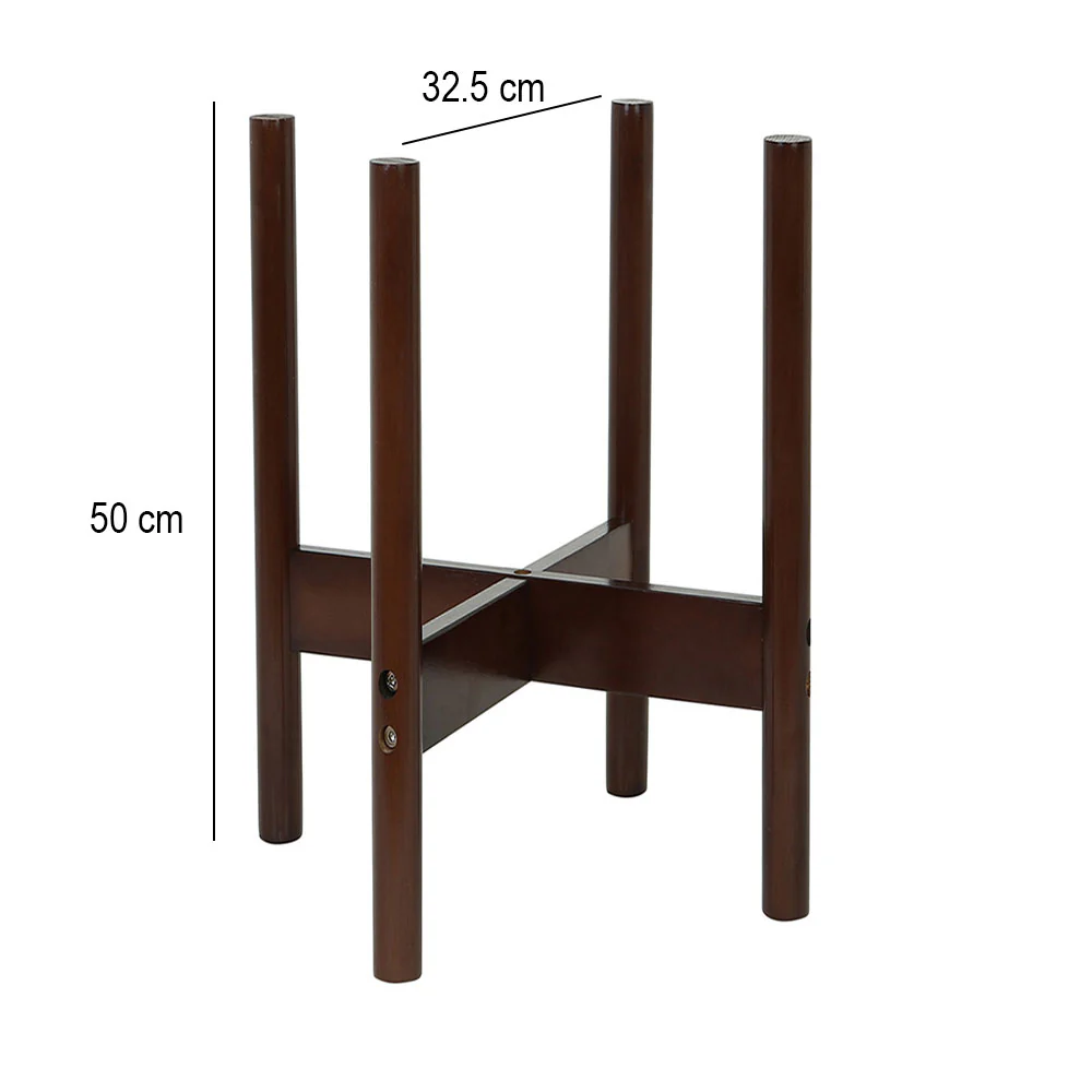 DS BS Mid Century Bamboo Indoor Plant Stand-50cm - Image 5
