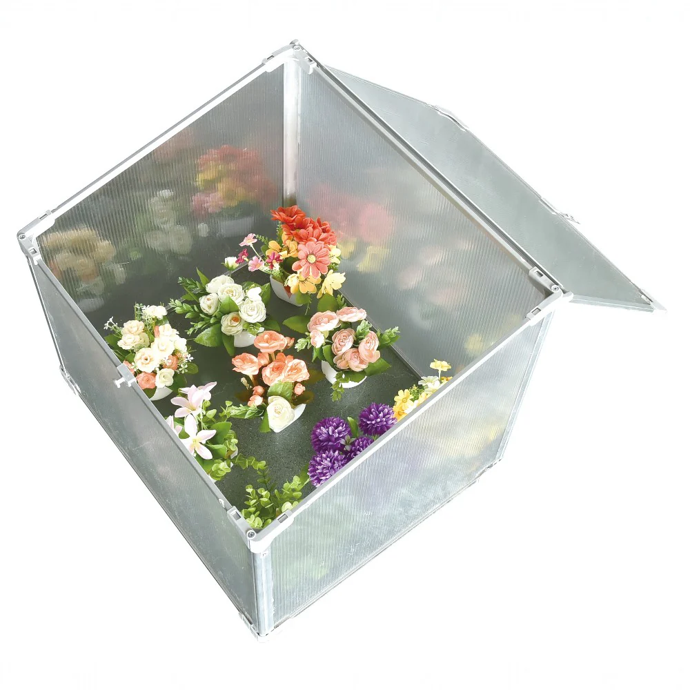 DS BS Mini Aluminum Frame Greenhouse with Roof Vent L60xW51xH51cm - Image 8