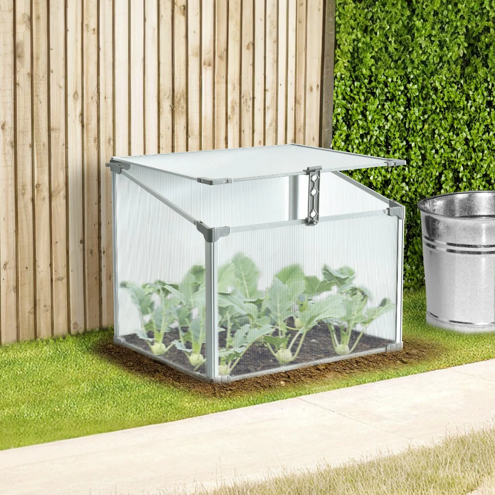 DS BS Mini Aluminum Frame Greenhouse with Roof Vent L60xW51xH51cm - Image 9