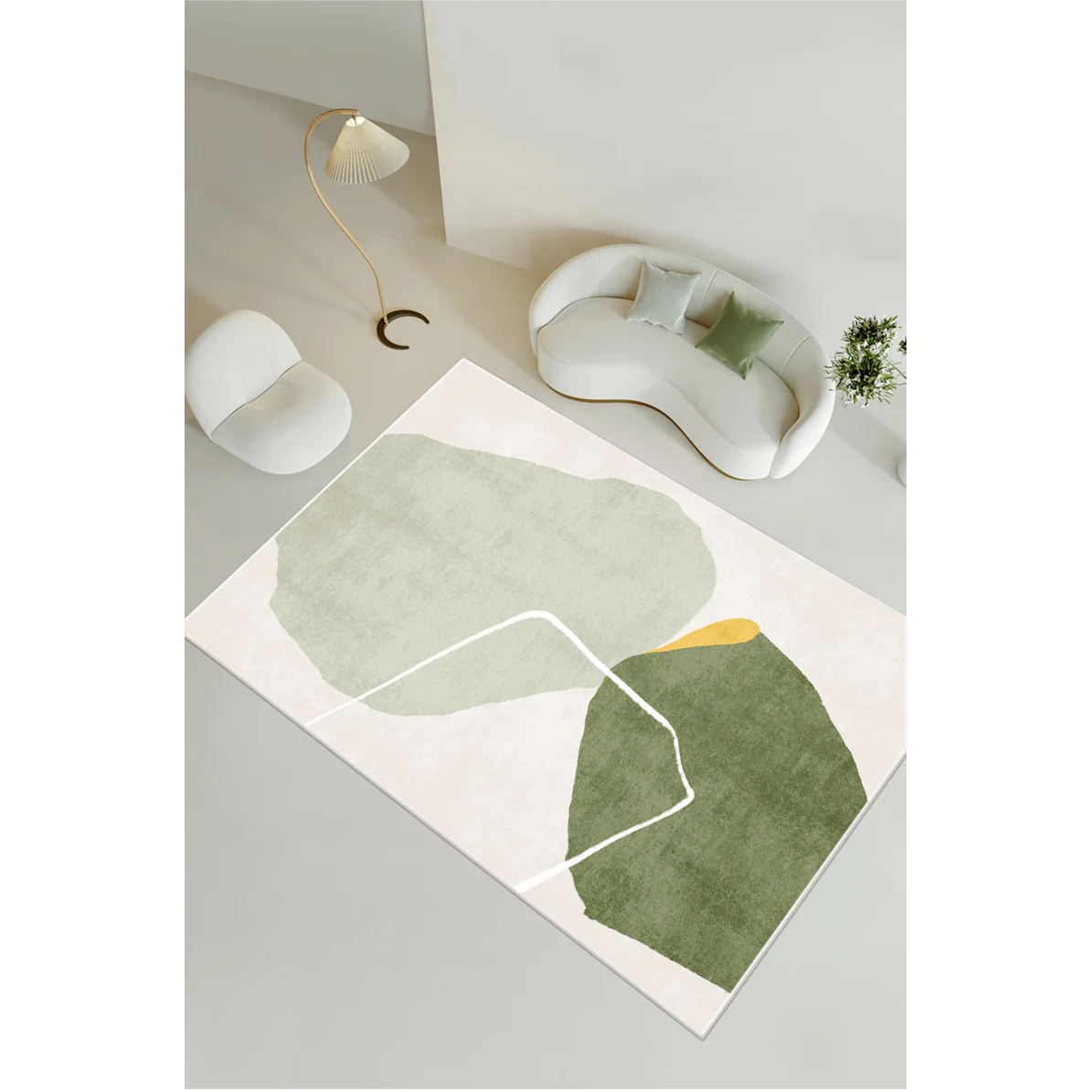 DS BS Modern Abstract Non-Shedding Area Rug Semi-Sun 120X160CM - Image 5