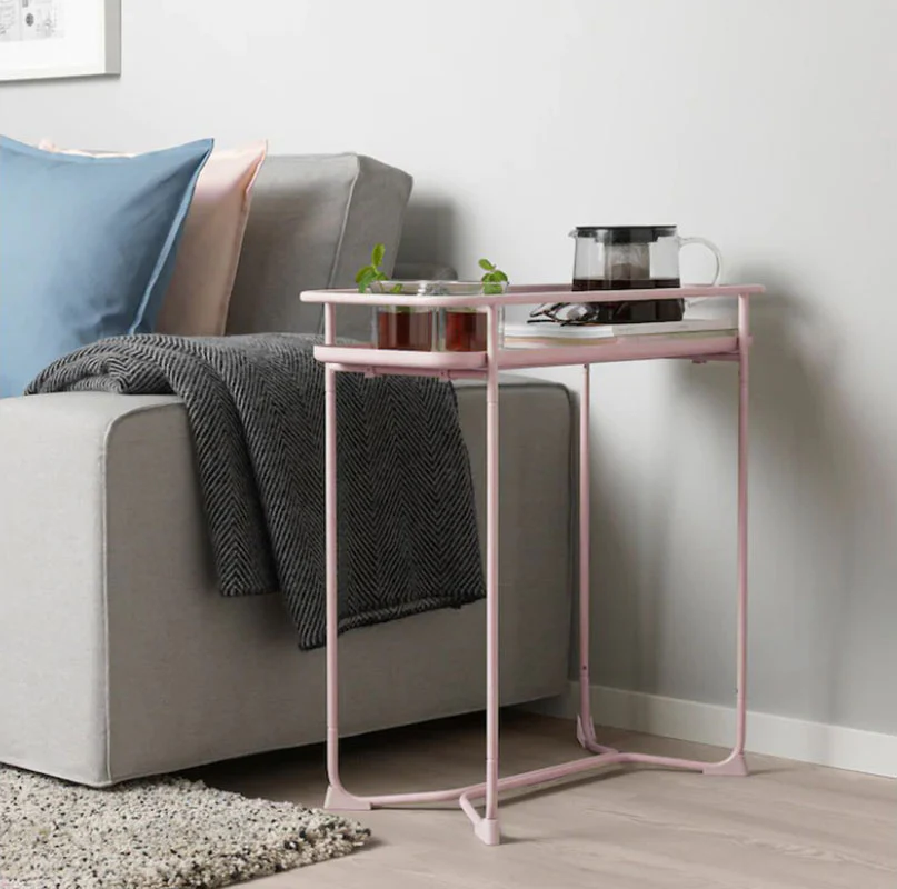 DS BS Modern Loft Metal Side Table Flower Stand Rectangle-Pink - Image 6