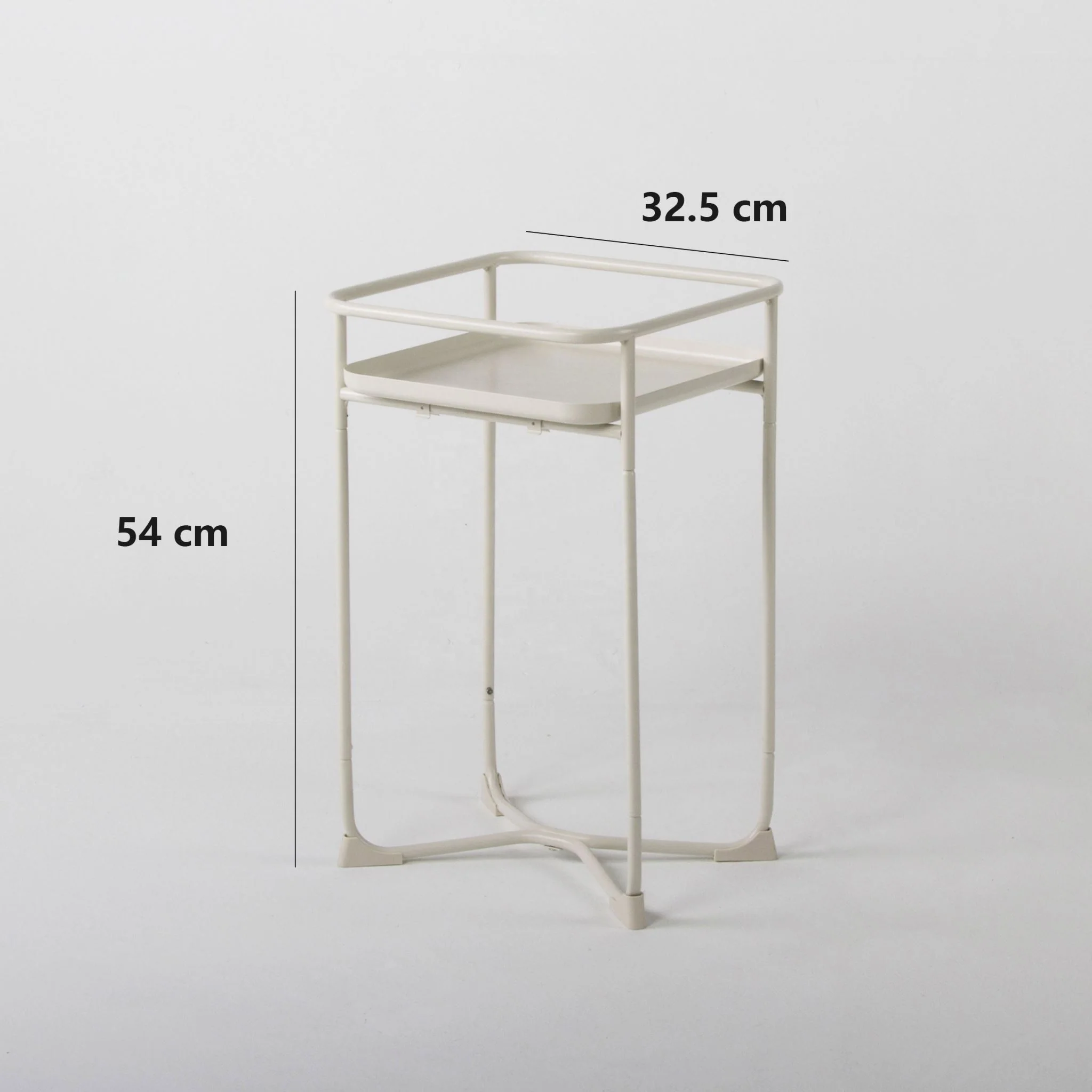 DS BS Modern Loft Metal Side Table Flower Stand Square-White - Image 6