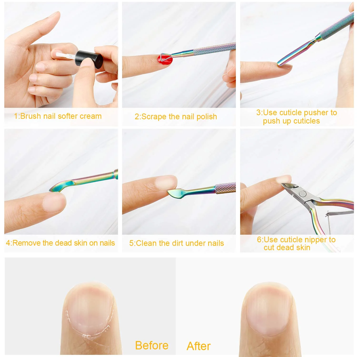 DS BS Nail Clippers 4 in 1 Set for Acrylic Nails-Chrome - Image 2