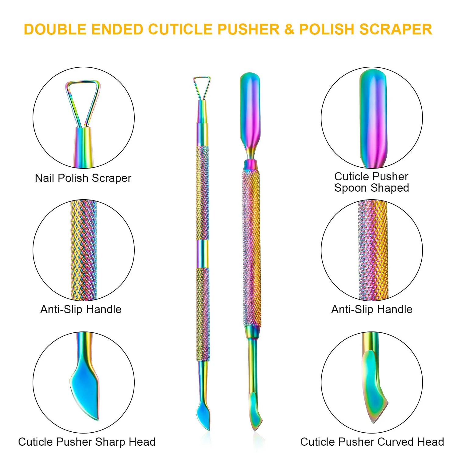 DS BS Nail Clippers 4 in 1 Set for Acrylic Nails-Chrome - Image 4