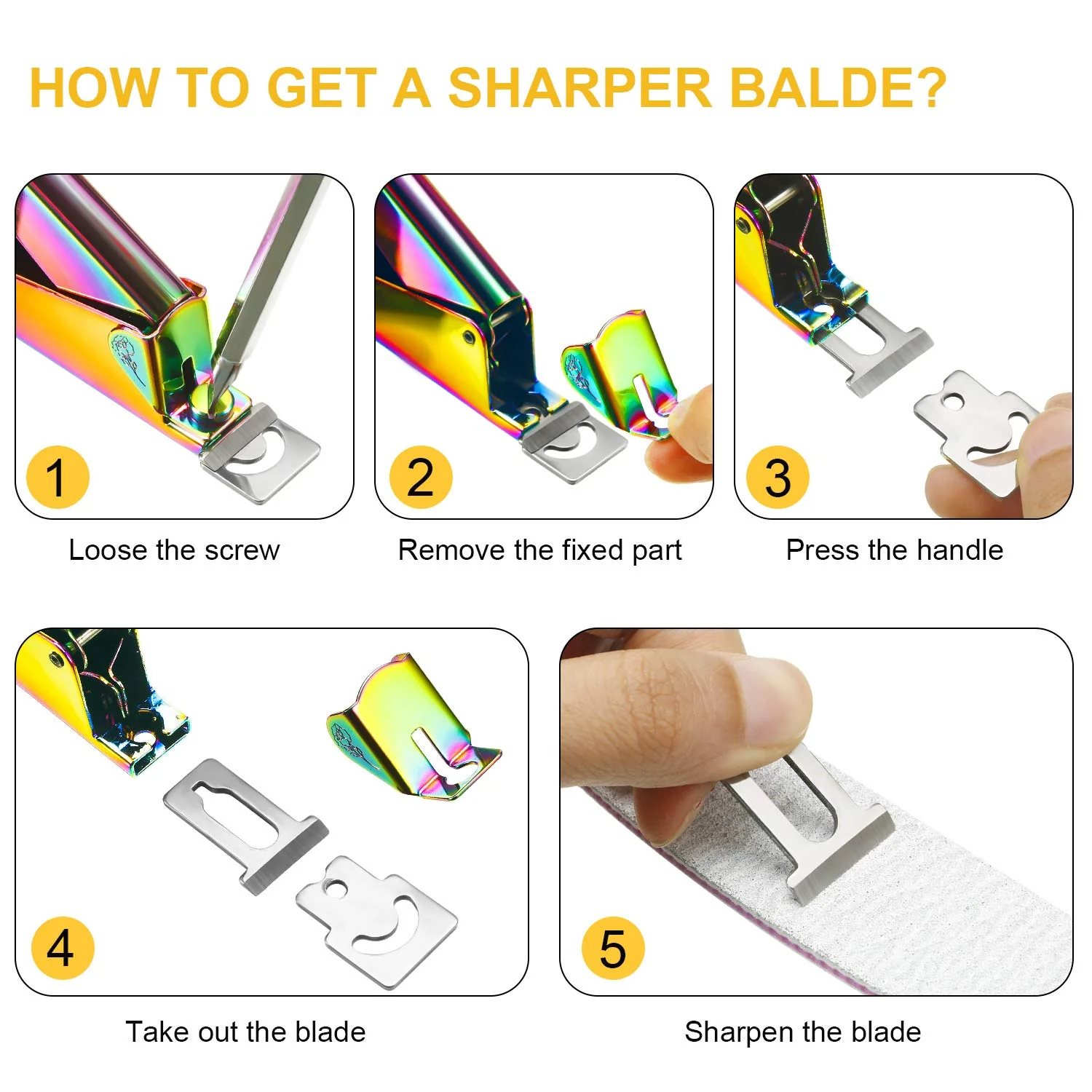 DS BS Nail Clippers 4 in 1 Set for Acrylic Nails-Chrome - Image 6