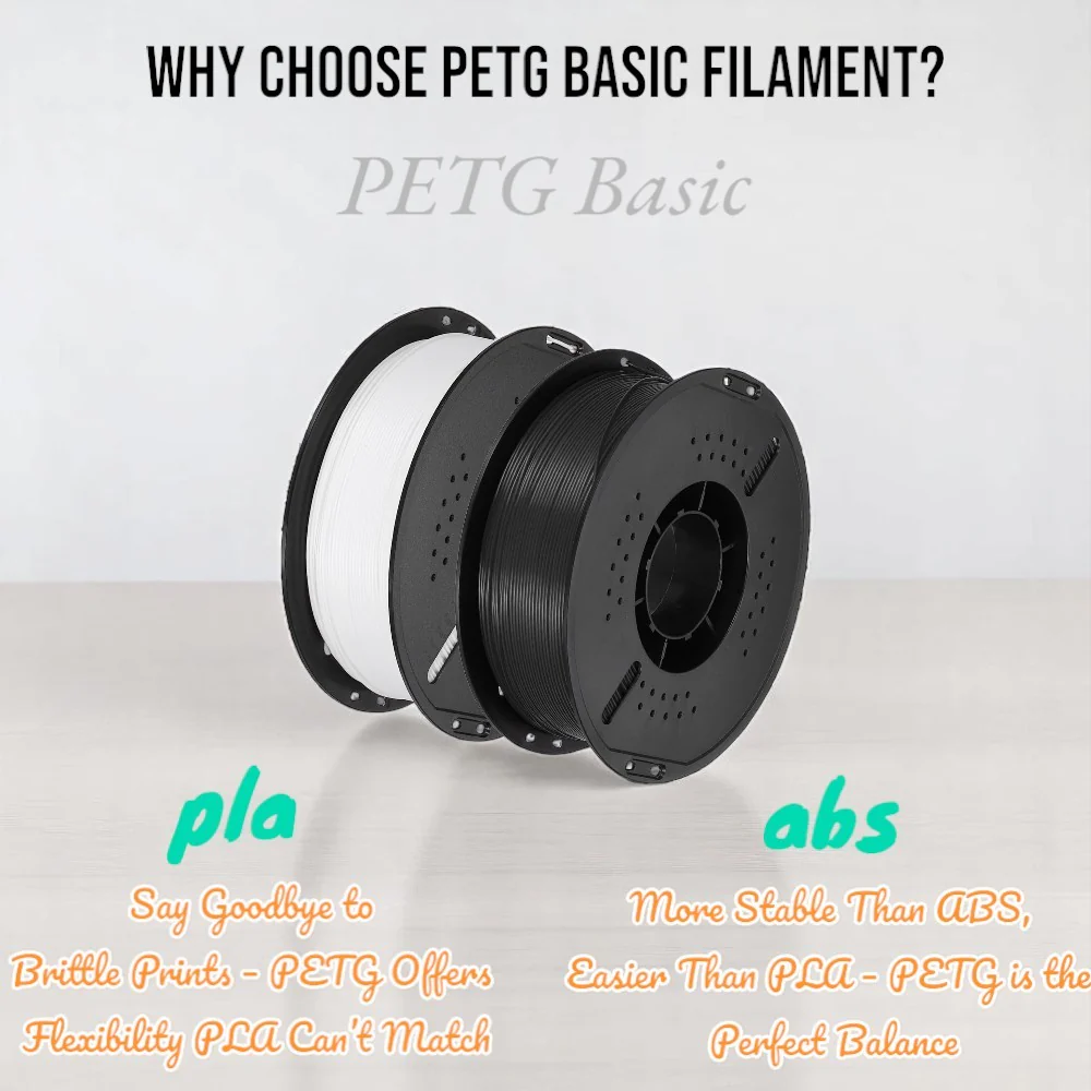 DS BS PETG 3D Printer Filament 1.75mm 1KG - Black - Image 2