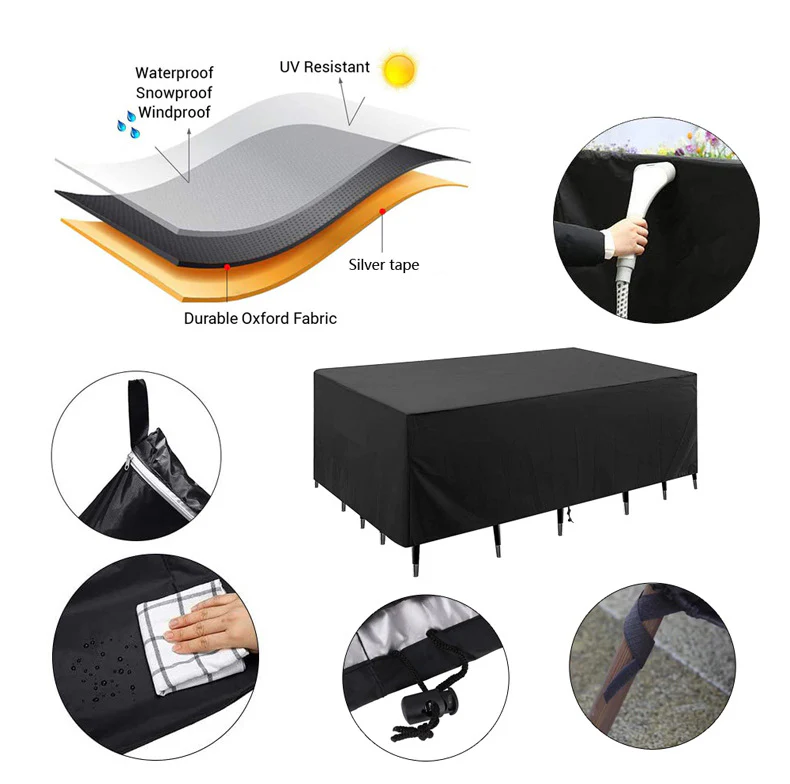 DS BS Rectangular Outdoor Furniture Waterproof Cover 230x165x80cm - Image 5