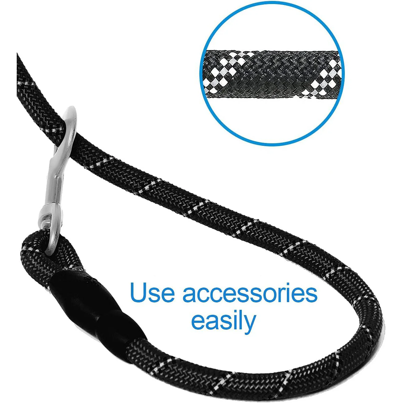 DS BS Reflective Rope Dog Leash 150cm-Gray - Image 6