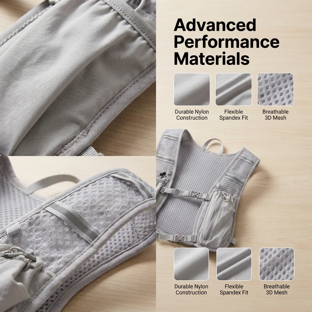 DS BS Running Hydration Vest Backpack | Light Gray - Image 7