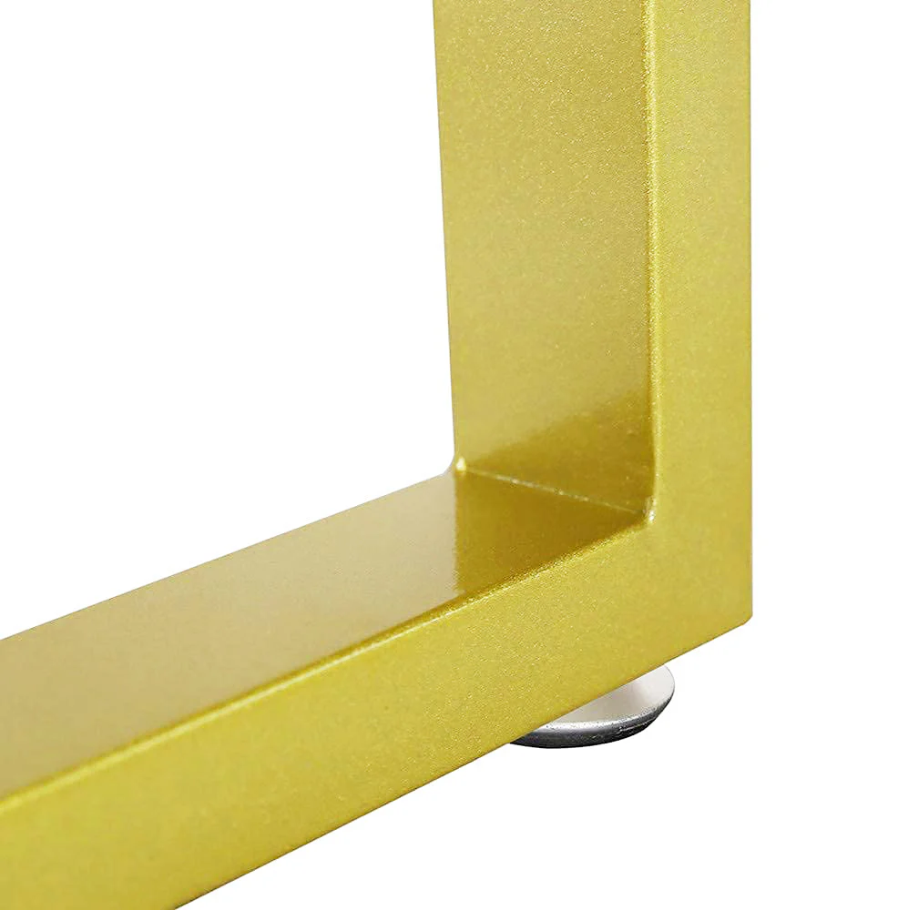 DS BS Set of 2 Steel Square Shape DIY Table Bench Legs 43cm-Gold