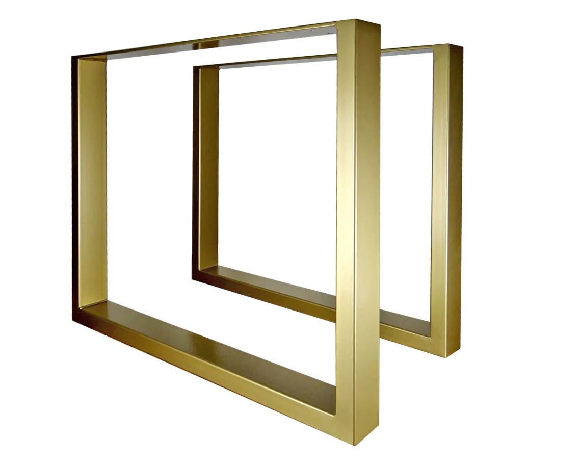 DS BS Set of 2 Steel Square Shape DIY Table Bench Legs 72cm-Gold - Image 5