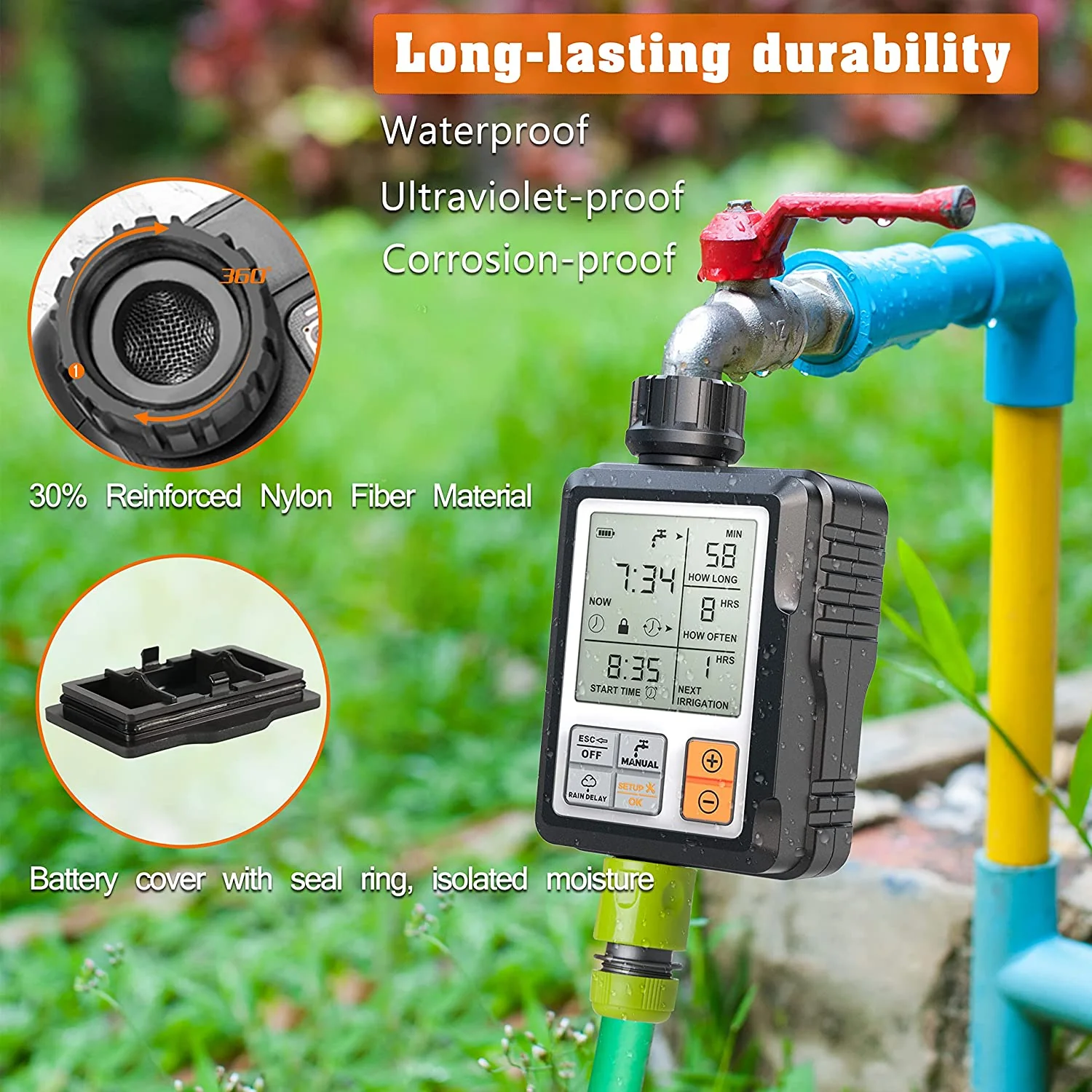 DS BS Single Outlet Water Timer for Garden Hose Faucet - Image 6
