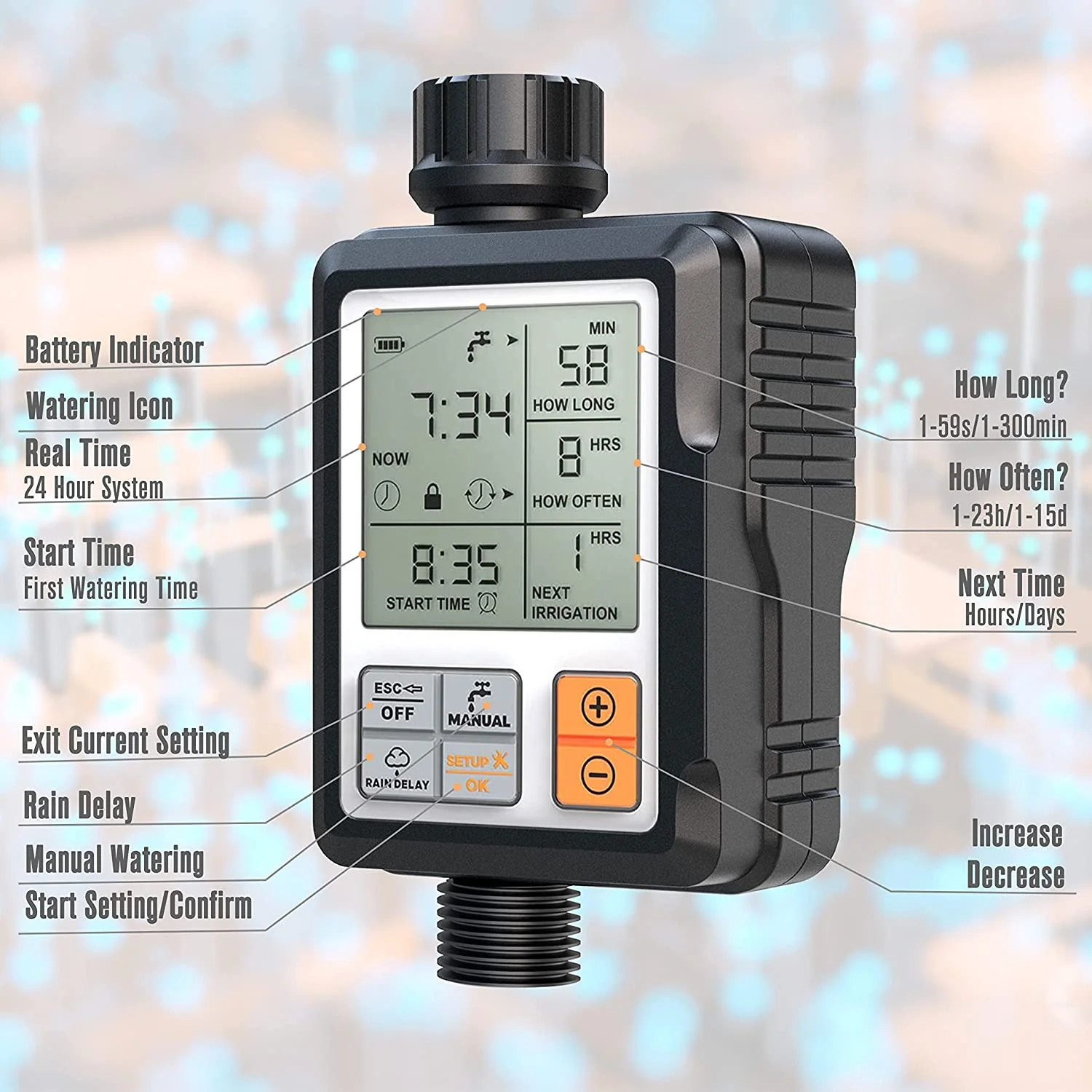 DS BS Single Outlet Water Timer for Garden Hose Faucet - Image 7