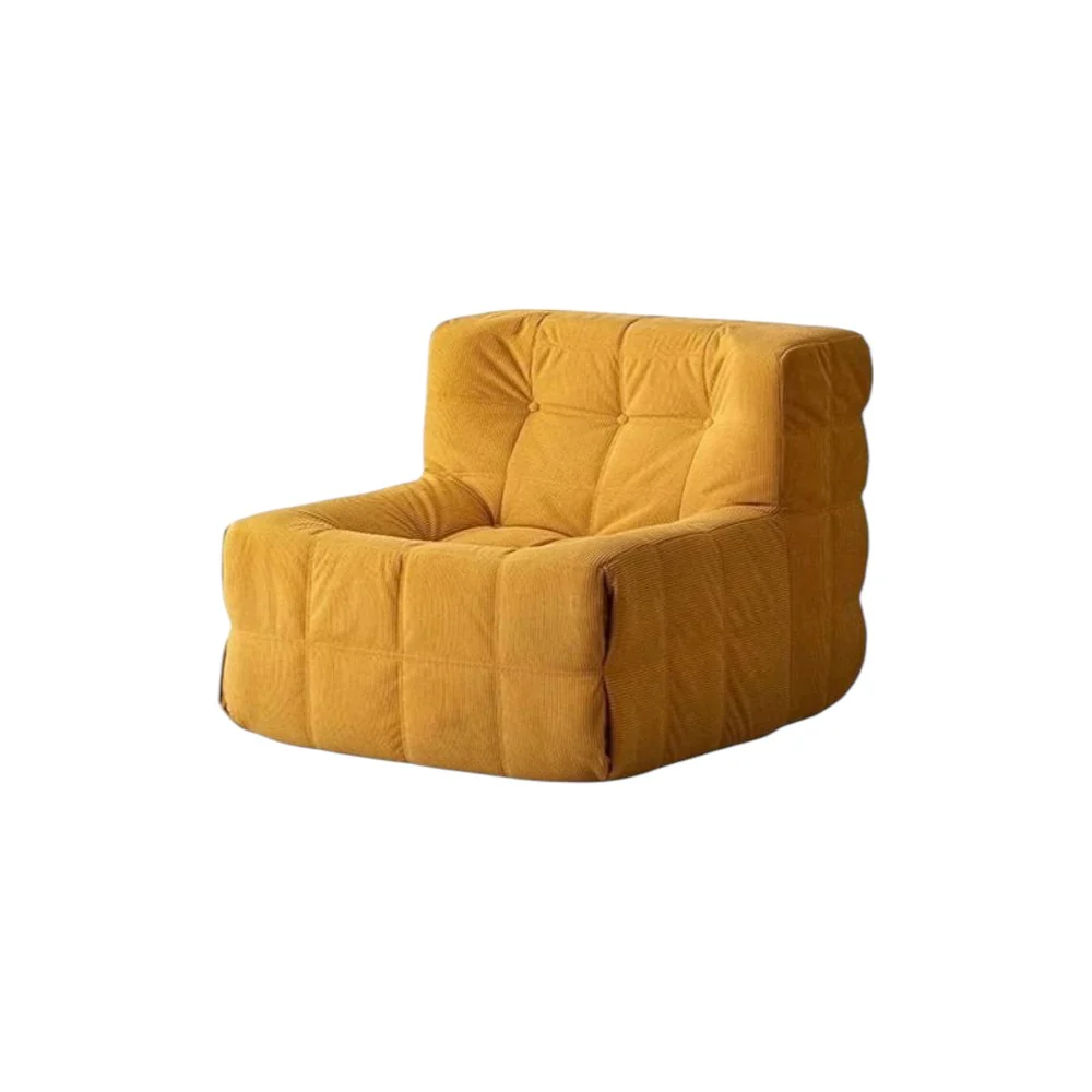 DS BS Single Seated Foam Sofa with Corduroy Fabric - Green - Image 2