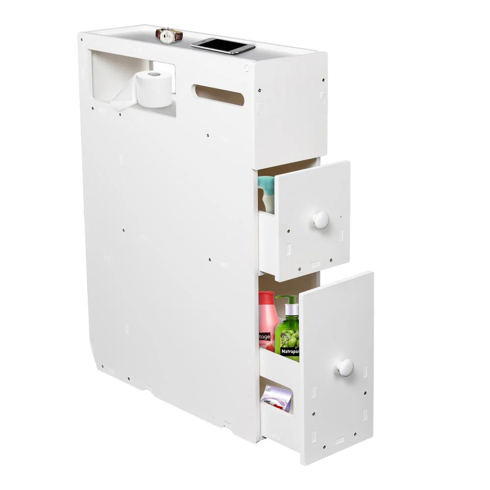 DS BS Slide-Out Bathroom Toilet Floor Cabinet