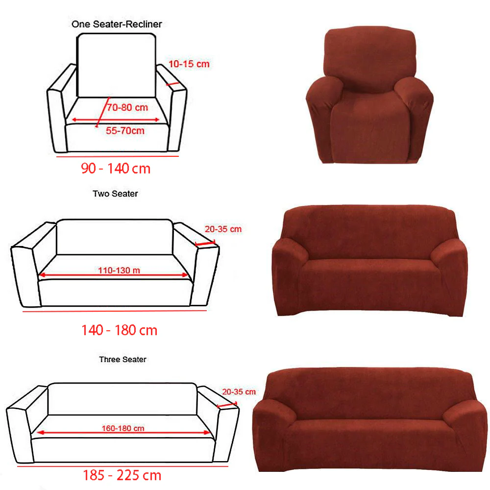 DS BS Sofa Cover High Stretch Sofa Cover Two Seat-Blue - Image 6