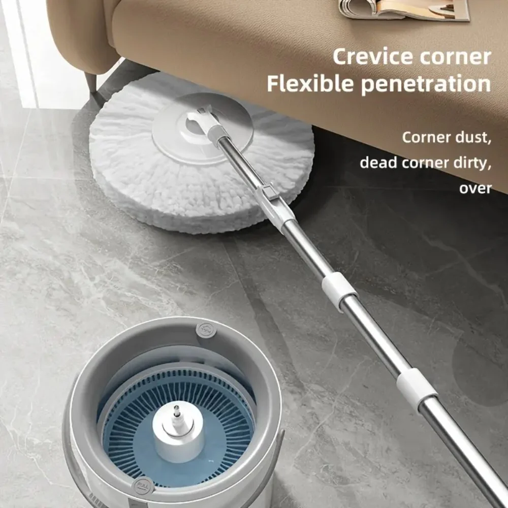 DS BS Spin Mop and Bucket Set – 360° Rotating Microfiber Mop with Telescopic Handle - Image 9