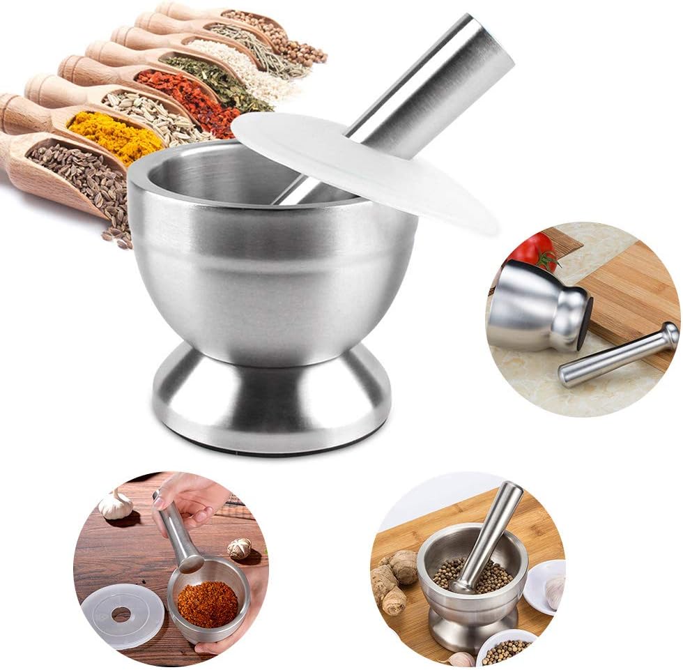 DS BS Stainless Steel Mortar and Pestle Spice Grinder - Image 3