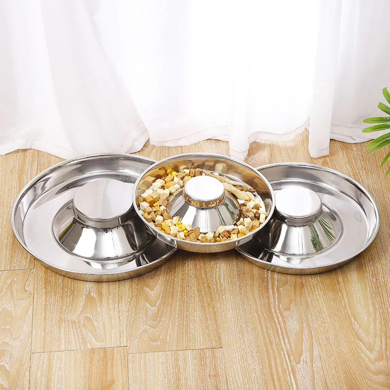 DS BS Stainless Steel Slow Feeder Dog Bowls-34CM - Image 6